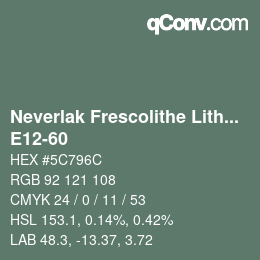 Color code: Neverlak Frescolithe Lithox Putop - E12-60 | qconv.com