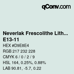 Código de color: Neverlak Frescolithe Lithox Putop - E13-11 | qconv.com