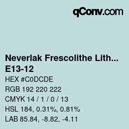 Código de color: Neverlak Frescolithe Lithox Putop - E13-12 | qconv.com