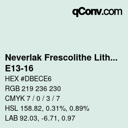 Color code: Neverlak Frescolithe Lithox Putop - E13-16 | qconv.com