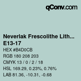 Código de color: Neverlak Frescolithe Lithox Putop - E13-17 | qconv.com