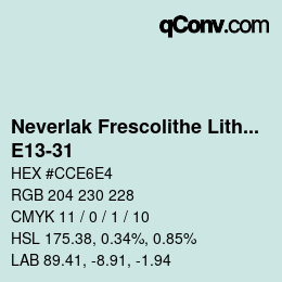 Color code: Neverlak Frescolithe Lithox Putop - E13-31 | qconv.com
