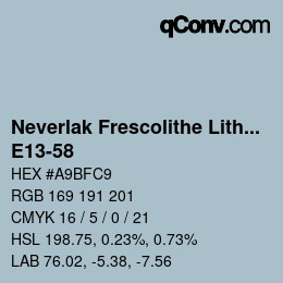 Farbcode: Neverlak Frescolithe Lithox Putop - E13-58 | qconv.com