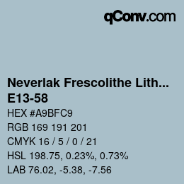 カラーコード: Neverlak Frescolithe Lithox Putop - E13-58 | qconv.com