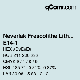 Farbcode: Neverlak Frescolithe Lithox Putop - E14-1 | qconv.com