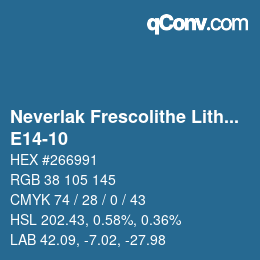 カラーコード: Neverlak Frescolithe Lithox Putop - E14-10 | qconv.com