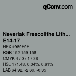 Código de color: Neverlak Frescolithe Lithox Putop - E14-17 | qconv.com