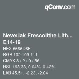 Código de color: Neverlak Frescolithe Lithox Putop - E14-19 | qconv.com