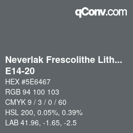 Farbcode: Neverlak Frescolithe Lithox Putop - E14-20 | qconv.com
