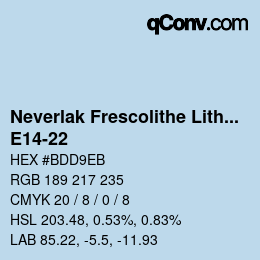 Código de color: Neverlak Frescolithe Lithox Putop - E14-22 | qconv.com