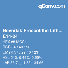 Farbcode: Neverlak Frescolithe Lithox Putop - E14-24 | qconv.com