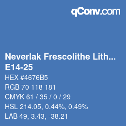 Código de color: Neverlak Frescolithe Lithox Putop - E14-25 | qconv.com