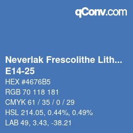 カラーコード: Neverlak Frescolithe Lithox Putop - E14-25 | qconv.com