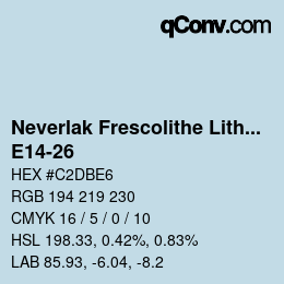 Farbcode: Neverlak Frescolithe Lithox Putop - E14-26 | qconv.com