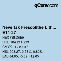 Farbcode: Neverlak Frescolithe Lithox Putop - E14-27 | qconv.com