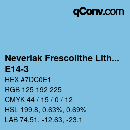 Código de color: Neverlak Frescolithe Lithox Putop - E14-3 | qconv.com