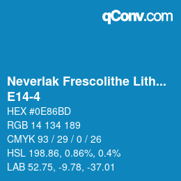 Código de color: Neverlak Frescolithe Lithox Putop - E14-4 | qconv.com