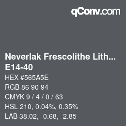 Farbcode: Neverlak Frescolithe Lithox Putop - E14-40 | qconv.com