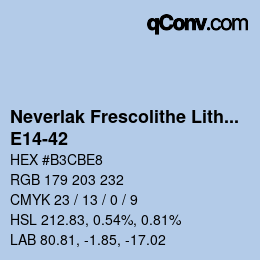 カラーコード: Neverlak Frescolithe Lithox Putop - E14-42 | qconv.com