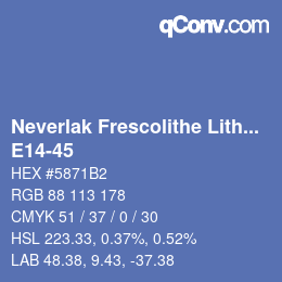 Farbcode: Neverlak Frescolithe Lithox Putop - E14-45 | qconv.com