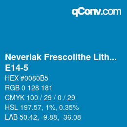 Código de color: Neverlak Frescolithe Lithox Putop - E14-5 | qconv.com