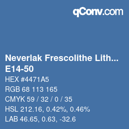 Color code: Neverlak Frescolithe Lithox Putop - E14-50 | qconv.com