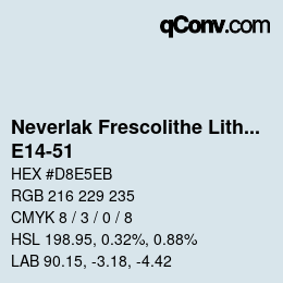 Farbcode: Neverlak Frescolithe Lithox Putop - E14-51 | qconv.com