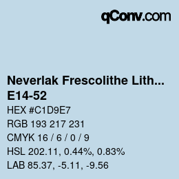 Color code: Neverlak Frescolithe Lithox Putop - E14-52 | qconv.com