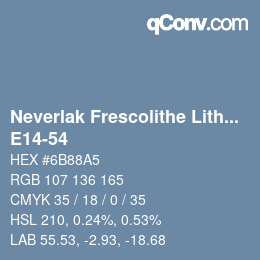 Código de color: Neverlak Frescolithe Lithox Putop - E14-54 | qconv.com