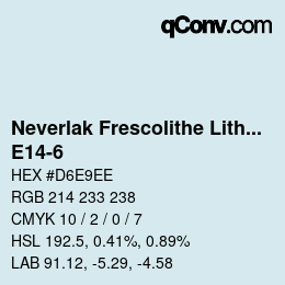Code couleur: Neverlak Frescolithe Lithox Putop - E14-6 | qconv.com