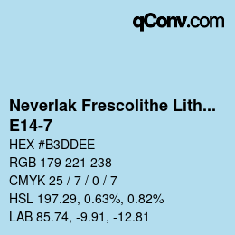 Farbcode: Neverlak Frescolithe Lithox Putop - E14-7 | qconv.com