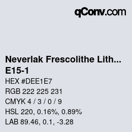 Código de color: Neverlak Frescolithe Lithox Putop - E15-1 | qconv.com