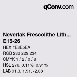 Farbcode: Neverlak Frescolithe Lithox Putop - E15-26 | qconv.com