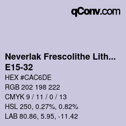 Código de color: Neverlak Frescolithe Lithox Putop - E15-32 | qconv.com