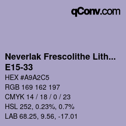 Code couleur: Neverlak Frescolithe Lithox Putop - E15-33 | qconv.com