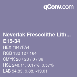 Code couleur: Neverlak Frescolithe Lithox Putop - E15-34 | qconv.com