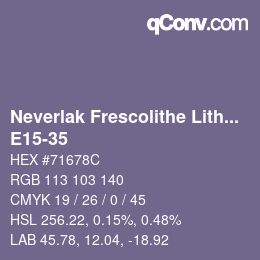 Farbcode: Neverlak Frescolithe Lithox Putop - E15-35 | qconv.com