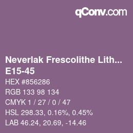 Farbcode: Neverlak Frescolithe Lithox Putop - E15-45 | qconv.com