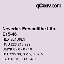 Código de color: Neverlak Frescolithe Lithox Putop - E15-46 | qconv.com