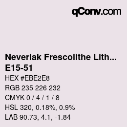 Código de color: Neverlak Frescolithe Lithox Putop - E15-51 | qconv.com