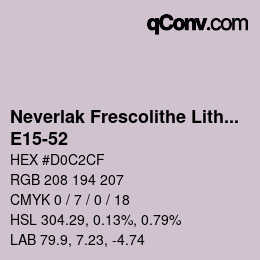 Código de color: Neverlak Frescolithe Lithox Putop - E15-52 | qconv.com