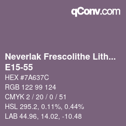 Código de color: Neverlak Frescolithe Lithox Putop - E15-55 | qconv.com