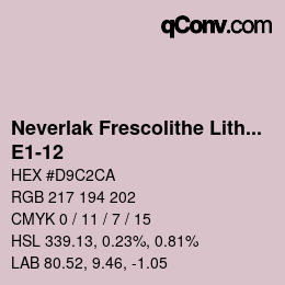 Code couleur: Neverlak Frescolithe Lithox Putop - E1-12 | qconv.com