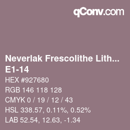 カラーコード: Neverlak Frescolithe Lithox Putop - E1-14 | qconv.com