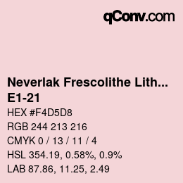 颜色代码: Neverlak Frescolithe Lithox Putop - E1-21 | qconv.com