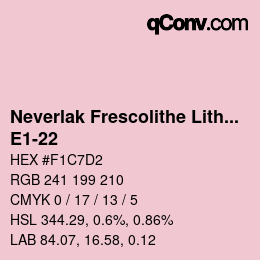 Código de color: Neverlak Frescolithe Lithox Putop - E1-22 | qconv.com