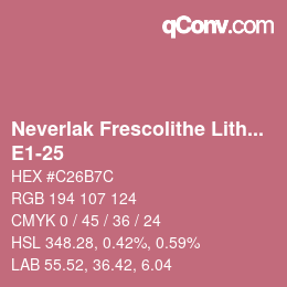 カラーコード: Neverlak Frescolithe Lithox Putop - E1-25 | qconv.com