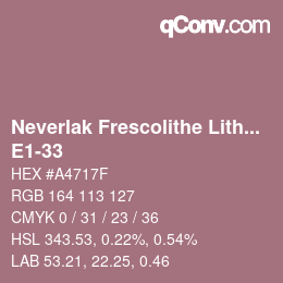 Farbcode: Neverlak Frescolithe Lithox Putop - E1-33 | qconv.com