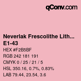 Código de color: Neverlak Frescolithe Lithox Putop - E1-43 | qconv.com