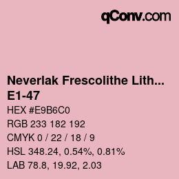 Código de color: Neverlak Frescolithe Lithox Putop - E1-47 | qconv.com